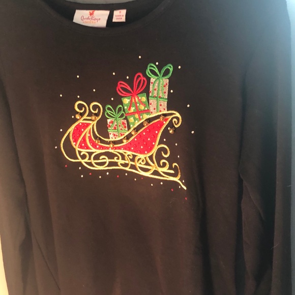 Quaker factory Christmas blouse - Picture 1 of 3
